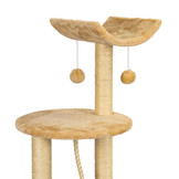 Katten krabpaal - speelhuisje - 40 x 40 x 120 cm - 5 plateaus