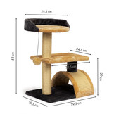 Katten krabpaal huisje - 30 x 40 x 55 - met speelboog en speelbal