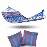 Tweepersoons hangmat - 220 x 160 cm - inclusief 2 kussens