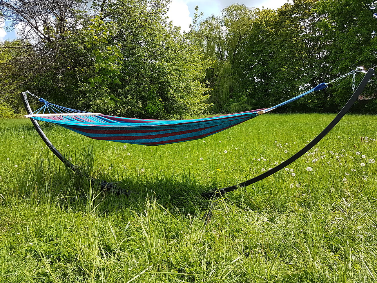Tweepersoons hangmat - 220 x 160 cm - inclusief 2 kussens