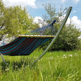 Tweepersoons hangmat - 220 x 160 cm - inclusief 2 kussens