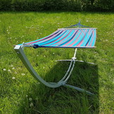 Tweepersoons hangmat - 220 x 160 cm - inclusief 2 kussens