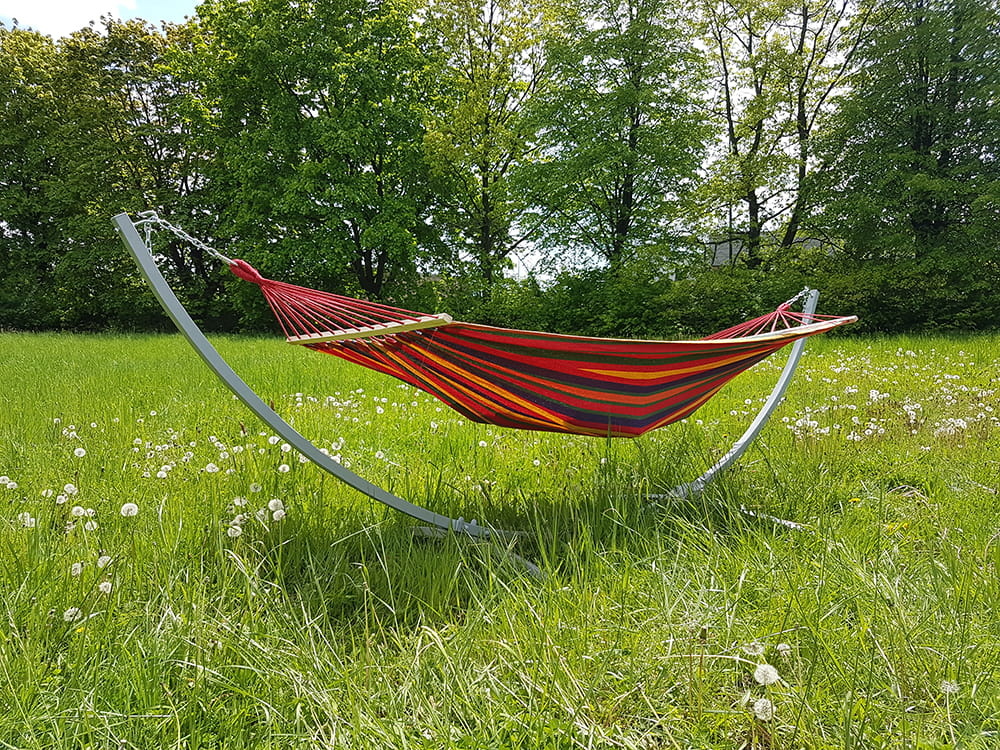 Tweepersoons hangmat - 220 x 160 cm - inclusief 2 kussens