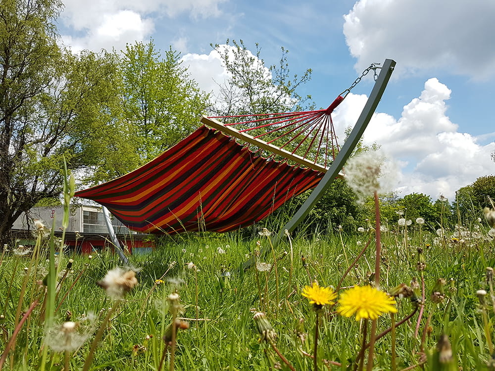 Tweepersoons hangmat - 220 x 160 cm - inclusief 2 kussens