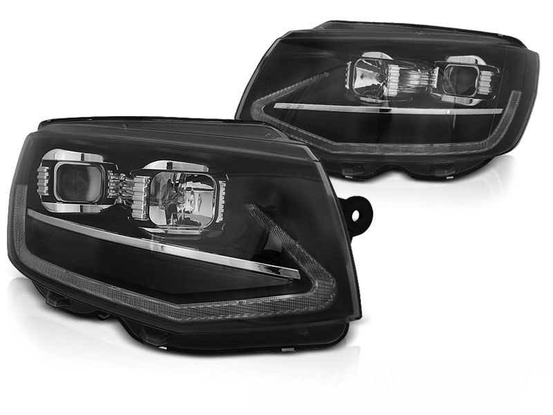 Koplampen geschikt voor VW T6 15-19 zwart