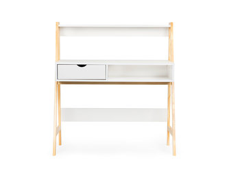 Houten bureautafel wit - 99 x 50 x 109 cm - met lade