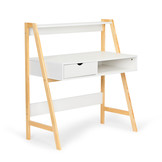 Houten bureautafel wit - 99 x 50 x 109 cm - met lade