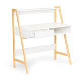 Houten bureautafel wit - 99 x 50 x 109 cm - met lade