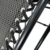 Opvouwbare tuin ligstoel - met hoofdsteun en cupholder - grijs