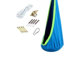 Cocoon hangstoel - hangmat blauw -tot 80 kg