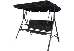 Schommelbank 3-persoons - grijs - 180 x 100 x 170 cm