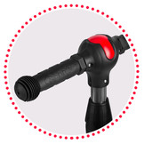 Kinder step - driewieler - met led verlichte wielen - wit met rood