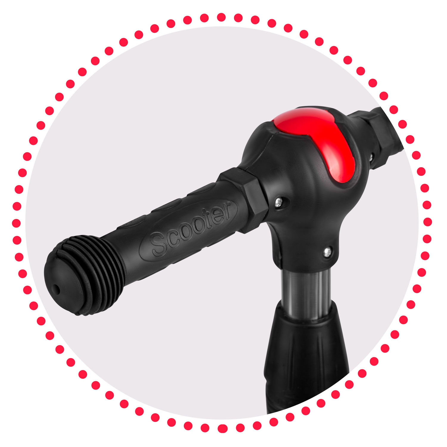 Kinder step - driewieler - met led verlichte wielen - wit met rood
