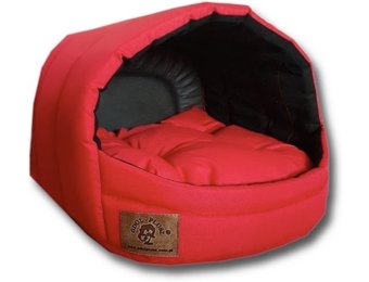 Hondenmand - kleine hond - box - hondemand - 45 x 49 x 36 cm - rood - hondenbed - hondebed