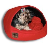 Hondenmand - kleine hond - box - hondemand - 45 x 49 x 36 cm - rood - hondenbed - hondebed
