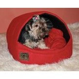 Hondenmand - kleine hond - box - hondemand - 45 x 49 x 36 cm - rood - hondenbed - hondebed