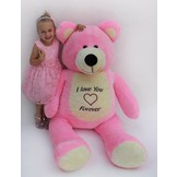 Teddybeer XXL - 180 cm - Love you forever roze