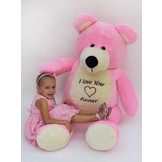 Teddybeer XXL - 180 cm - Love you forever roze