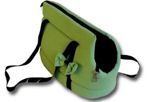 Hondendraagtas - kleine honden - honden transporttas - groen - 36x19x23 cm - stijlvol - schoudertas