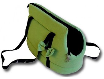 Hondendraagtas - kleine honden - honden transporttas - groen - 36x19x23 cm - stijlvol - schoudertas