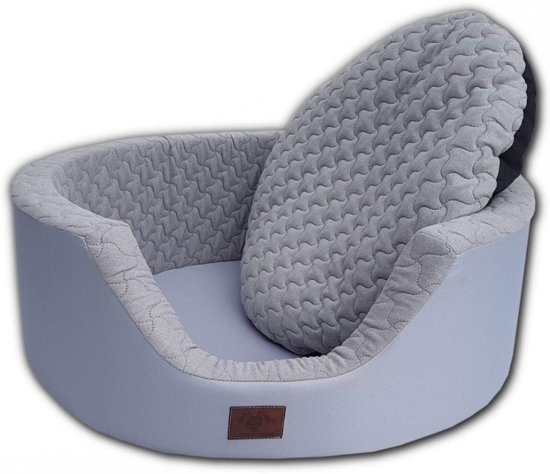 Luxe hondenmand XXL - 90 x 30 cm - wasbare hoes - grijs - hondenbed hondensofa hondemand hondebed