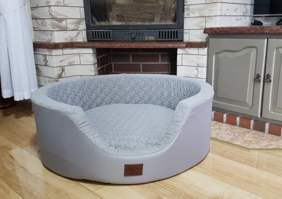 Luxe hondenmand XXL - 90 x 30 cm - wasbare hoes - grijs - hondenbed hondensofa hondemand hondebed