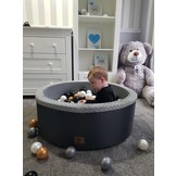 Ballenbak grafiet - 90 x 40 cm - 200 ballen Ø 7 cm - Multi gekleurde ballen