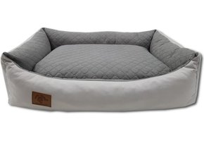 Hondenmand lichtgrijs 100x70 cm - wasbaar hondenkussen - waterdicht hondenbed