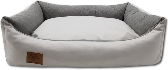 Hondenmand lichtgrijs 100x70 cm - wasbaar hondenkussen - waterdicht hondenbed