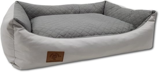 Hondenmand lichtgrijs 100x70 cm - wasbaar hondenkussen - waterdicht hondenbed