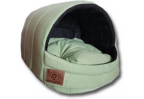 Hondenmand - kleine hond - box - hondemand - 45 x 49 x 36 cm - mat groen - hondenbed - hondebed