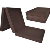 Logeermatras - bruin - camping matras - reismatras - opvouwbaar matras - 195 x 80 x 10