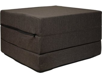 Logeermatras - bruin - camping matras - reismatras - opvouwbaar matras - 195 x 65 x 10