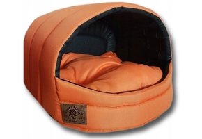 Hondenmand - kleine hond - box - hondemand - 45 x 49 x 36 cm - oranje - hondenbed - hondebed
