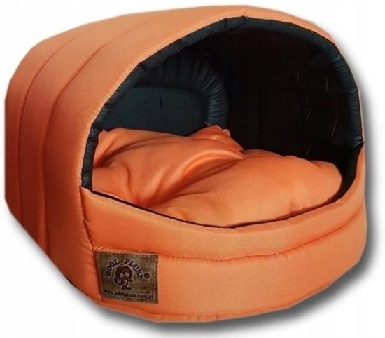 Hondenmand - kleine hond - box - hondemand - 45 x 49 x 36 cm - oranje - hondenbed - hondebed