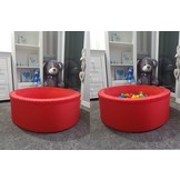 Rode Ballenbad - stevige ballenbak - 90 x 30 cm - 300 ballen - rood blauw geel groen