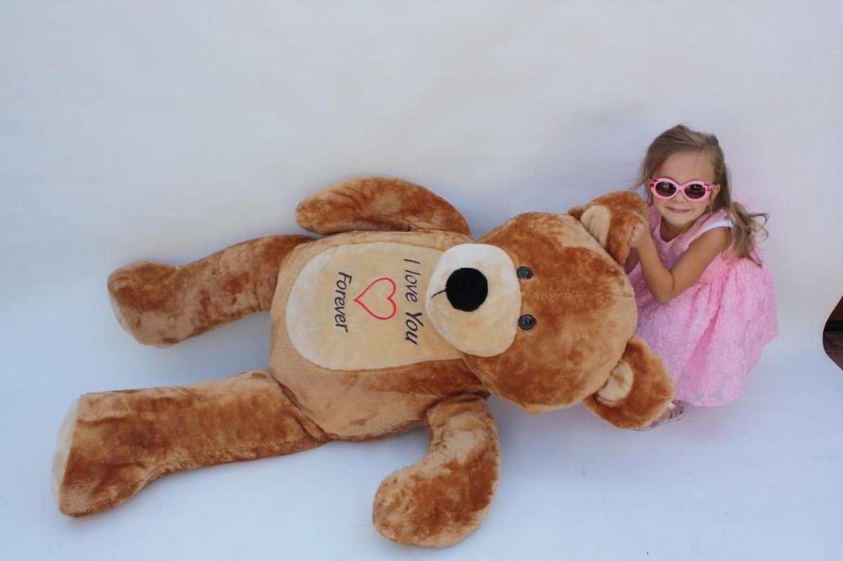 Teddybeer XXL - 180 cm - Love you forever bruin
