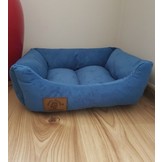 Hondenmand - S - kleine hond - 50 x 40 cm - blauw - hondenbed