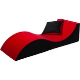 Relax fauteuil - 60 x 150 x 40 cm - zwart rood