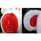 Grote witte knuffelbeer teddybeer met I Love You tekst geborduurd 160cm