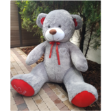 Grote knuffelbeer - I love you - Zacht - Grijs