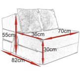 Rode Logeermatras - camping matras - reismatras - opvouwbaar matras - 70 x 200 x 15 met kussen