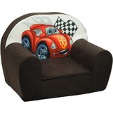 Luxe kinderstoel - kinderfauteuil - sofa - 60 x 45 - bruin - cars