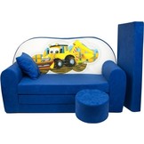 Kinder slaapbank set - logeermatras - sofa - 170 x 100 x 8 - slaapbank - donker blauw - graafmachine