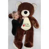 Grote knuffelbeer XL teddybeer bruin 170 cm XXL