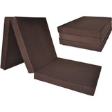 Logeermatras - bruin - camping matras - reismatras - opvouwbaar matras - 195 x 60 x 10