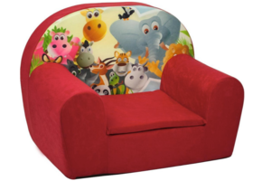 Luxe kinderstoel - kinderfauteuil - sofa - 60 x 45 - rood - Madagaskar