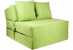 Luxe logeermatras - groen - camping matras - reismatras - opvouwbaar matras - 200 x 70 x 15 - met kussens