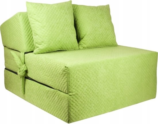 Luxe logeermatras - groen - camping matras - reismatras - opvouwbaar matras - 200 x 70 x 15 - met kussens