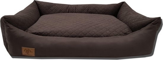 Hondenmand - 100 x 70 cm - wasbare hoes - waterdicht - hondenbed - kussen - bruin